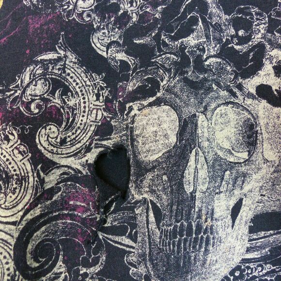 Generation of Thieves T-Shirt Men XL Black Skull Graphic Distressed Y2K Grunge - Picture 5 of 15